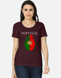 C-Labs Portugal Women's Classic T-Shirt Maroon Front_1_c_25_2f12bbb6-964f-4c4b-bfef-ef81738f1660