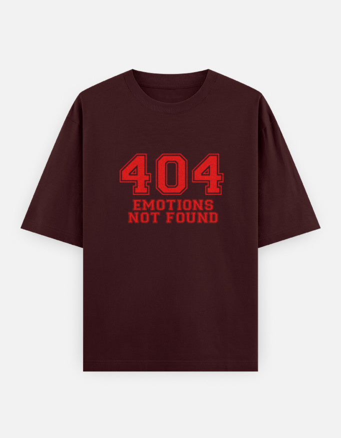 C-Labs 404 Emotions not found Oversized Classic T-Shirt Maroon Front_1_c_25_37f1dca0-6acc-4654-bbed-969cb2cc5ee7