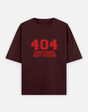 C-Labs 404 Emotions not found Oversized Classic T-Shirt Maroon Front_1_c_25_37f1dca0-6acc-4654-bbed-969cb2cc5ee7