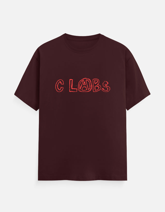 C-Labs C-LABS Comic Classic Crew T-Shirt Maroon Front_1_c_25_3ac023f6-beee-4bc1-8f6d-26052b066741