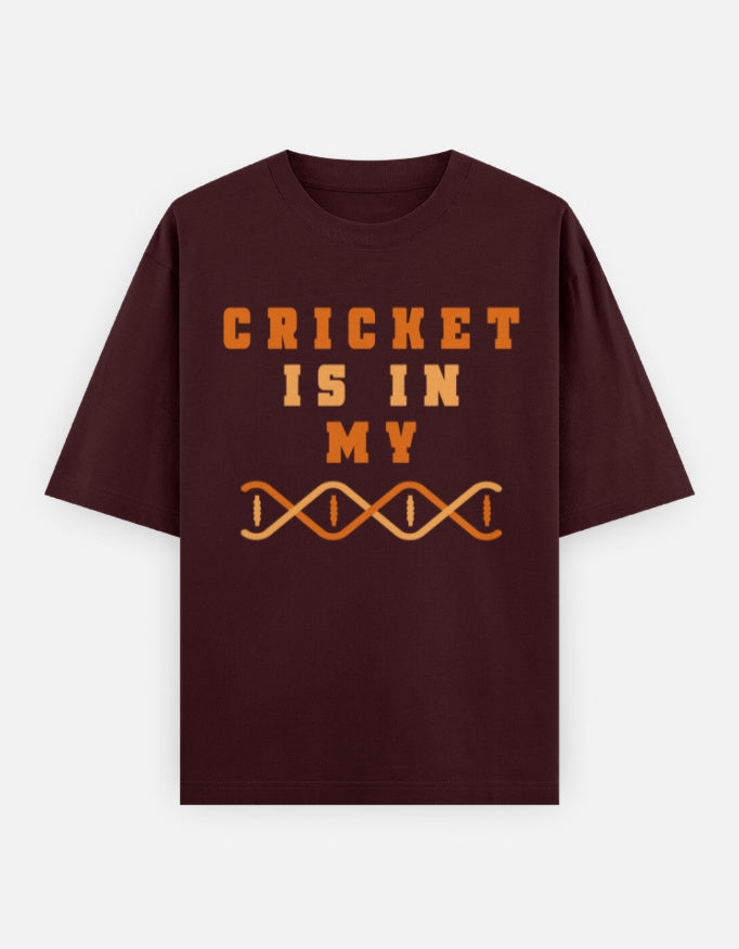 C-Labs Cricket is in my DNA Oversized Classic T-Shirt Maroon Front_1_c_25_53aada54-b2f2-4c7b-ad8d-ac8a98266c48