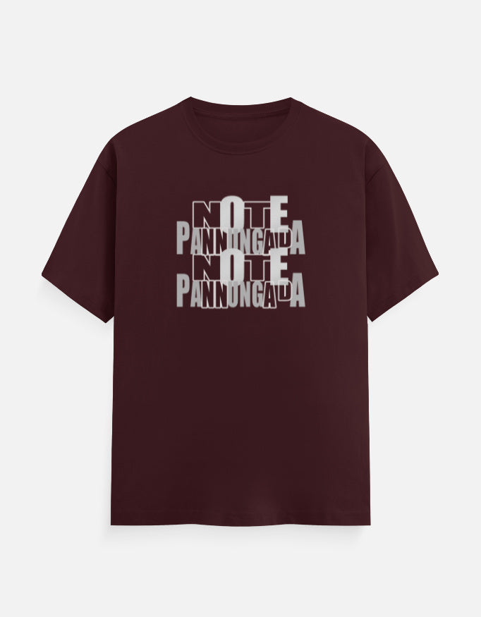 C-Labs Note Panunga Da Note Panunga Da Classic Crew T-Shirt Maroon Front_1_c_25_55537462-912f-4775-a599-2f095f667380