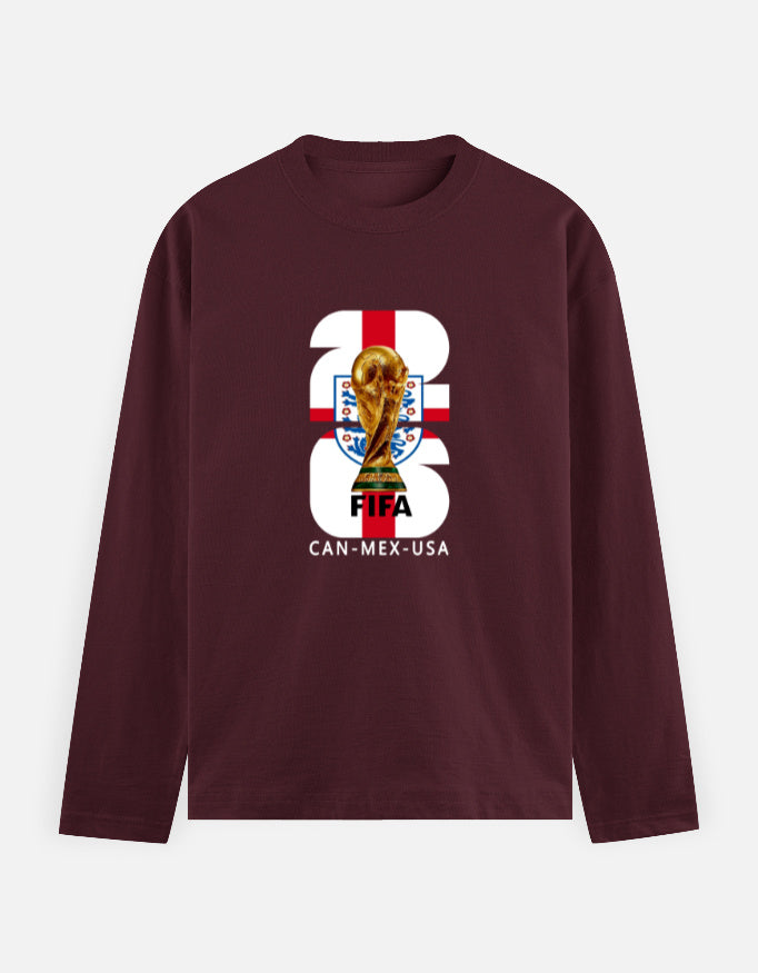 C-Labs England 26 Full Sleeve T-Shirt Maroon Front_1_c_25_5b492a4c-6e32-407a-8c26-9cb15492639d