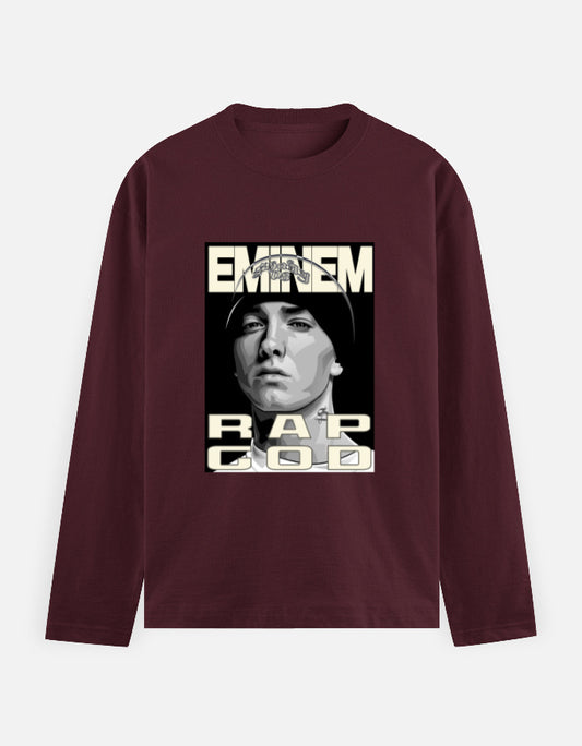 C-Labs Rap God Full Sleeve T-Shirt Maroon Front_1_c_25_5c28bb9a-cd62-4554-8833-90d79e805d44