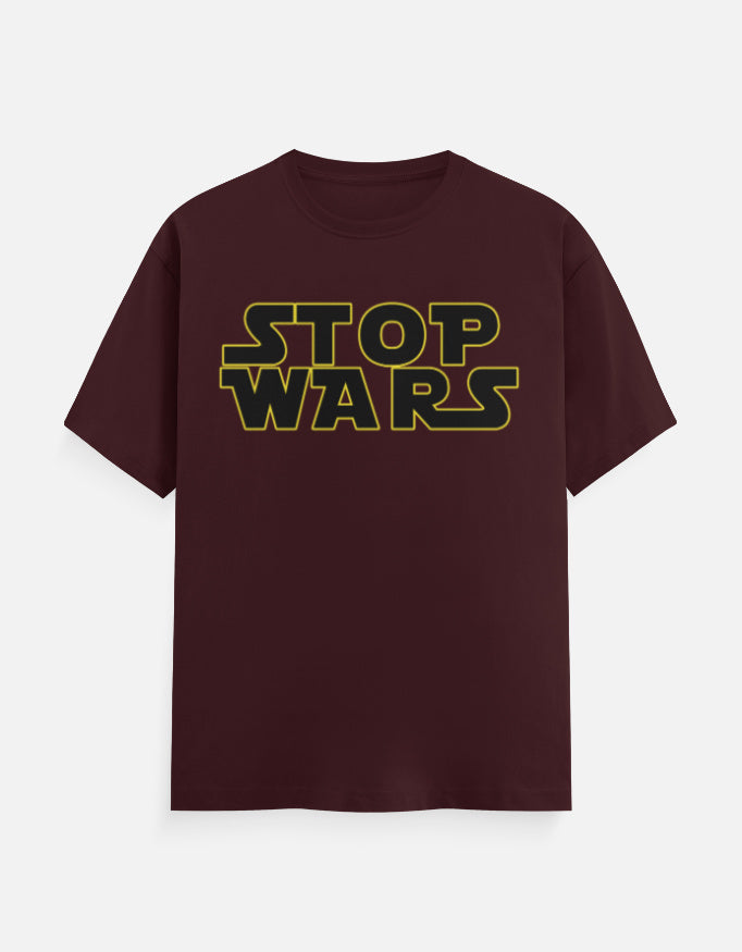 C-Labs Stop Wars Classic Crew T-Shirt Maroon Front_1_c_25_5ef44235-a705-440a-be4b-946613b5a504