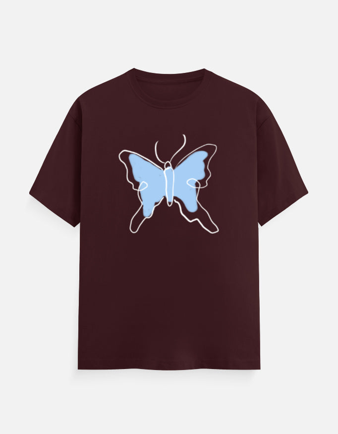 C-Labs Butterfly Classic Crew T-Shirt Maroon Front_1_c_25_65364a2e-e15e-4ebc-bb83-f9e70b1b9349