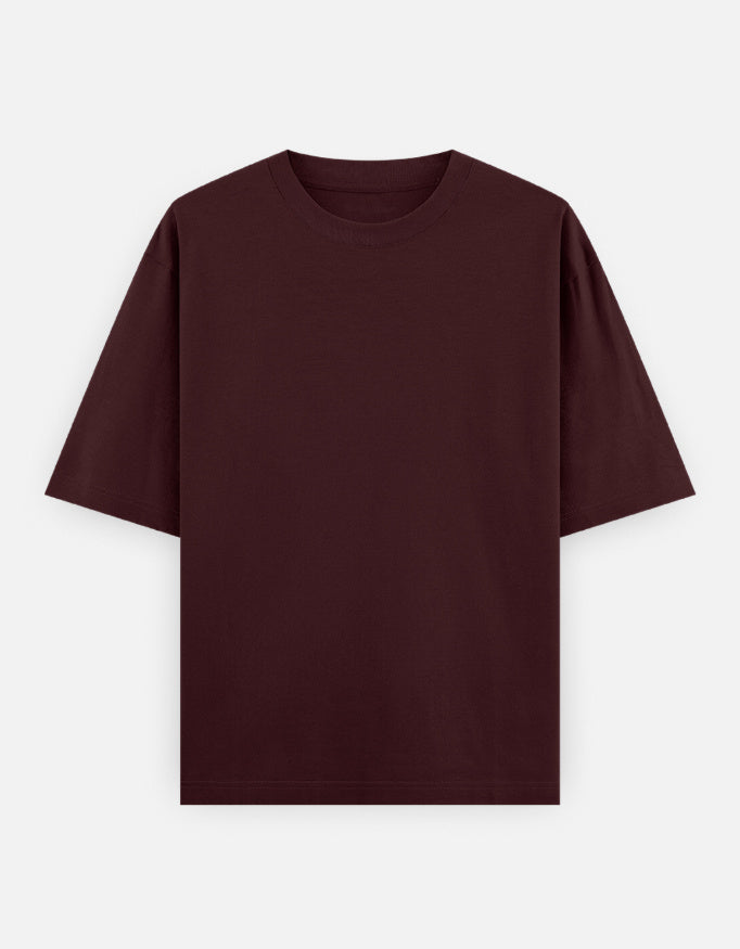C-Labs C-Standard: Classic Oversized T-Shirt (Dark) Oversized Classic T-Shirt Maroon Front_1_c_25_6571ba7d-1be1-47db-ba56-ecd531950ecd