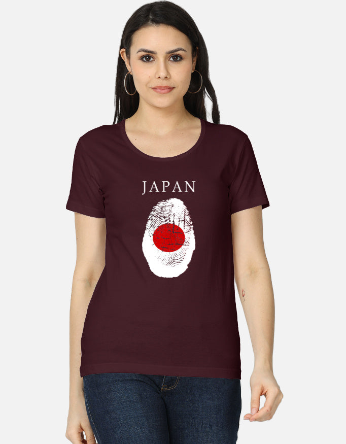 C-Labs Japan Women's Classic T-Shirt Maroon Front_1_c_25_66635aa5-92c2-4717-8b0c-ad7ae8c261b1