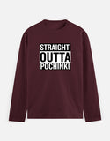 C-Labs Straight Outta Pochinki Full Sleeve T-Shirt Maroon Front_1_c_25_6a34889f-33af-48e4-bb9d-d024b38048d2