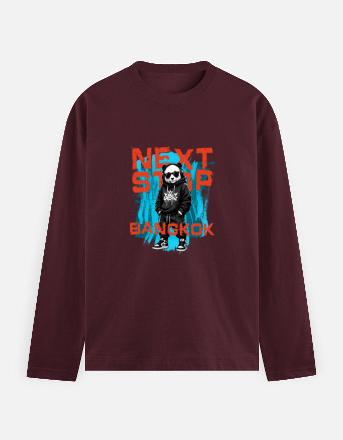 C-Labs Next Stop: Bangkok Full Sleeve T-Shirt Maroon Front_1_c_25_6d064b77-dcc4-4e13-990d-de628fac2ca1