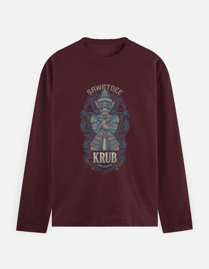 C-Labs Sawatdee Krub Full Sleeve T-Shirt Maroon Front_1_c_25_6f8768f4-5fac-4d2c-88dd-faf02deeeda4