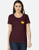 C-Labs Crown Women's Classic T-Shirt Maroon Front_1_c_25_747ddb25-90c3-499d-9a9a-bb867c2d9826