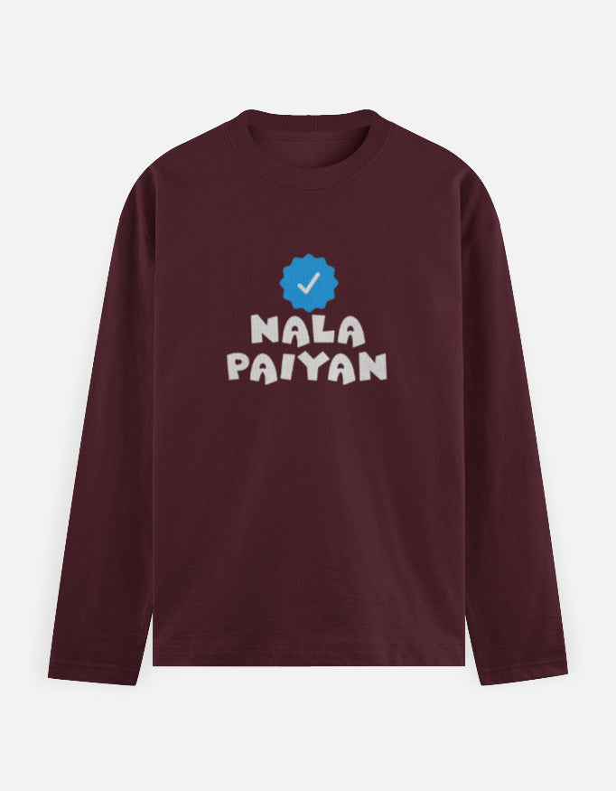 C-Labs Verified Nala Paiyan Full Sleeve T-Shirt Maroon Front_1_c_25_79afb7d9-81b2-4c9a-93c7-9d4b30eb8a1d