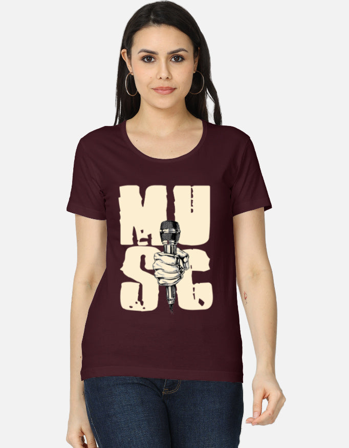 C-Labs Music Women's Classic T-Shirt Maroon Front_1_c_25_79c38916-92c4-4ad4-a4fd-4f4253452790