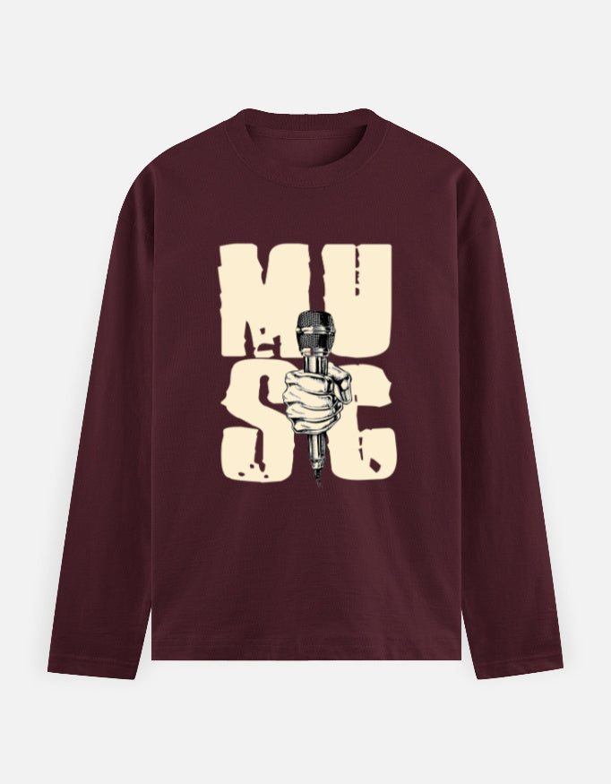 C-Labs Music Full Sleeve T-Shirt Maroon Front_1_c_25_8f39ebcd-c51f-474d-ac4b-c6279a744e29