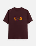 C-Labs Time Is Money Classic Crew T-Shirt Maroon Front_1_c_25_90ede888-e306-43df-86d9-ea78106d8dfd