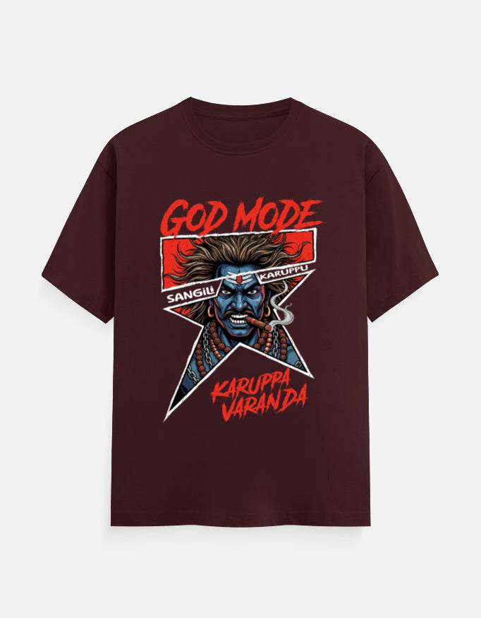 C-Labs Karuppu God Mode Classic Crew T-Shirt Maroon Front_1_c_25_9126efcc-7bfa-452a-a5ff-db2c9dafc879