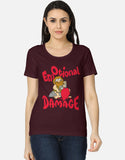 C-Labs Emotional Damage Women's Classic T-Shirt Maroon Front_1_c_25_96cab78f-684a-435a-9356-521e9caf17d4