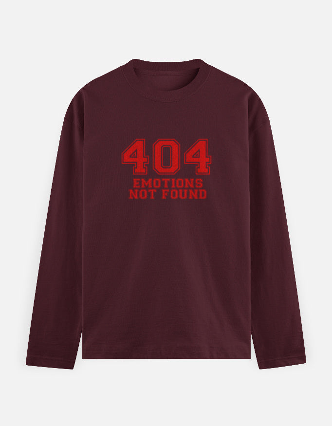 C-Labs 404 Emotions not found Full Sleeve T-Shirt Maroon Front_1_c_25_9c2f040f-e22f-4db1-aa36-92d79480dc3f
