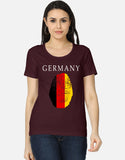 C-Labs Germany Women's Classic T-Shirt Maroon Front_1_c_25_a999b331-3ae6-4a64-a71b-2e6b648d582d