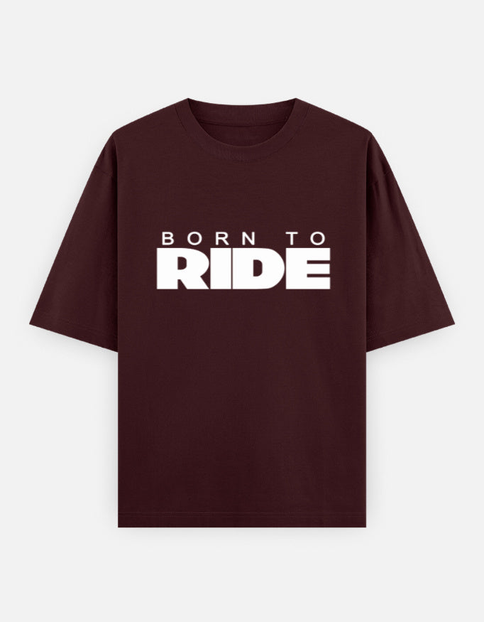 C-Labs Born To Ride Oversized Classic T-Shirt Maroon Front_1_c_25_b7626d6f-66e3-4891-af14-bafaad170b6e