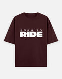C-Labs Born To Ride Oversized Classic T-Shirt Maroon Front_1_c_25_b7626d6f-66e3-4891-af14-bafaad170b6e