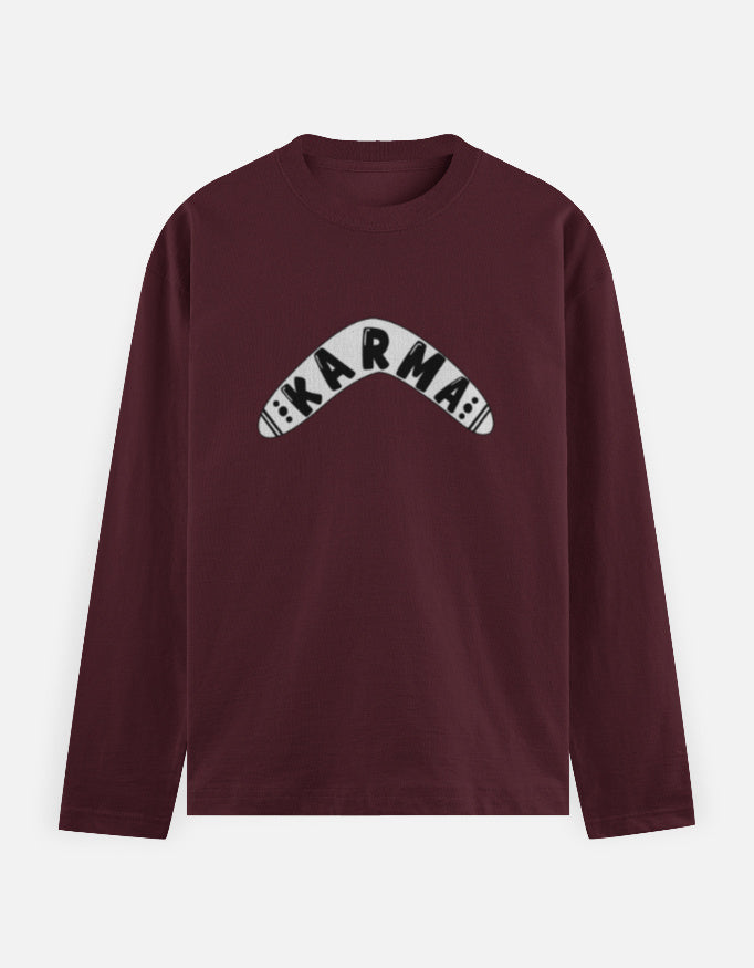C-Labs Karma Full Sleeve T-Shirt Maroon Front_1_c_25_ba4b7488-0a5b-4efa-be70-fa28e56e5620