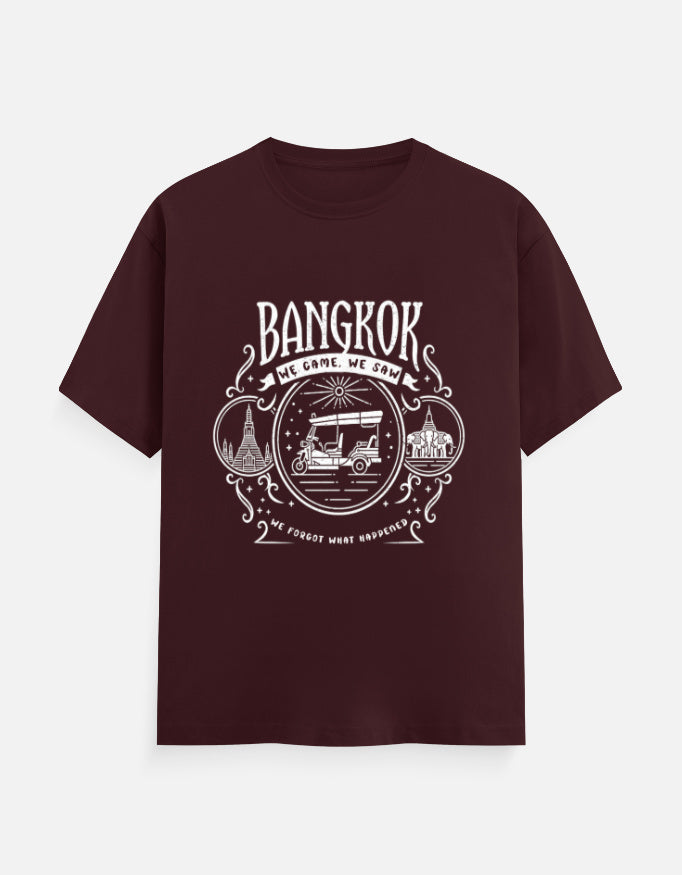 C-Labs Bangkok: We Came, We Saw Classic Crew T-Shirt Maroon Front_1_c_25_bf22023e-fb83-41bd-b7b5-cef41cf5c459