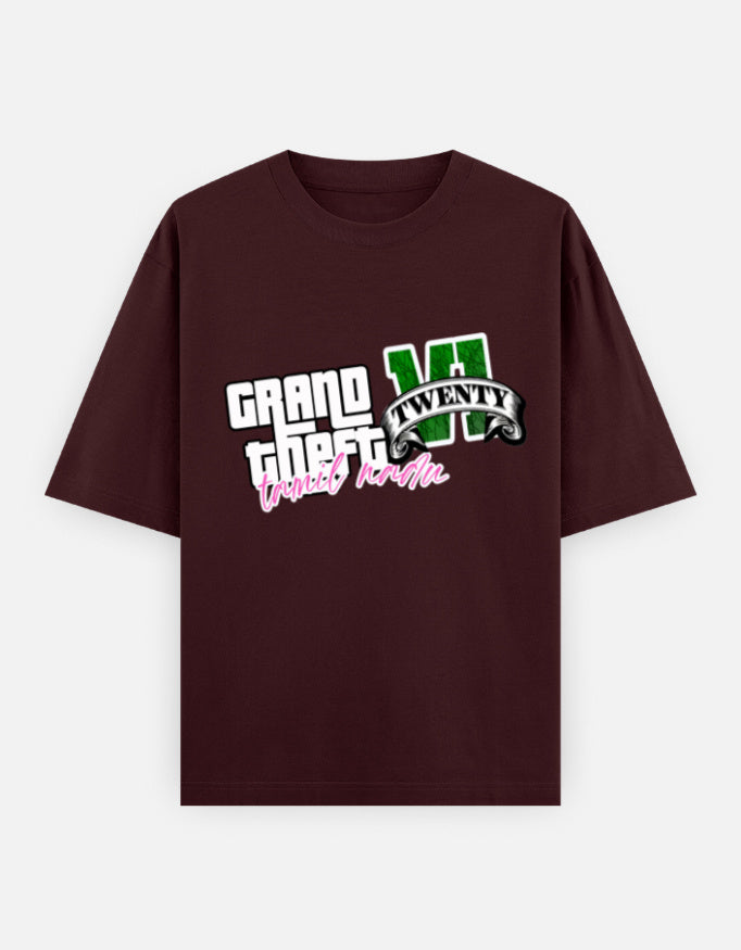 C-Labs Grand Theft Auto: Tamil Nadu Edition Oversized Classic T-Shirt Maroon Front_1_c_25_c04b5864-f89c-4ec9-958f-a26e5ce67f6d