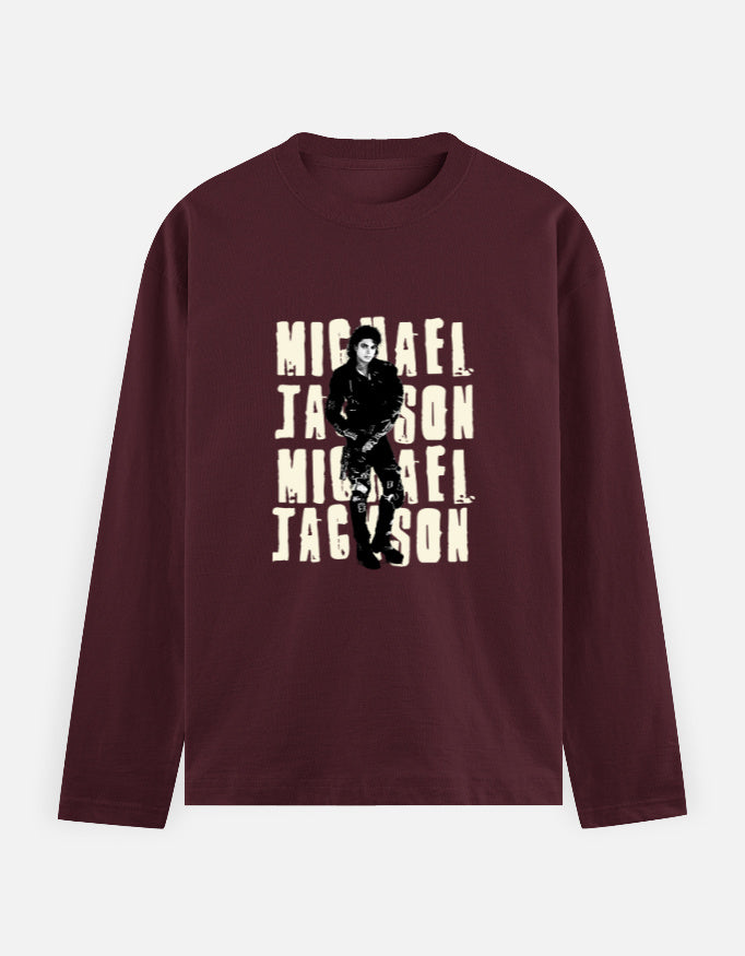 C-Labs Michael Jackson Full Sleeve T-Shirt Maroon Front_1_c_25_c2273675-e316-4703-b5d1-a295a8fcee71