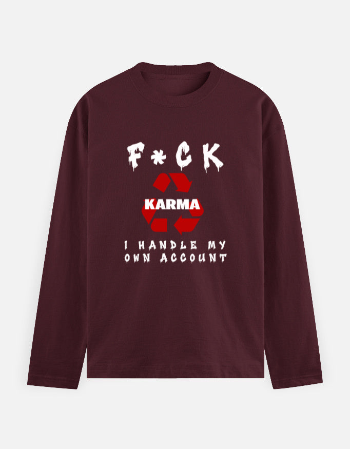 C-Labs Karma Full Sleeve T-Shirt Maroon Front_1_c_25_cc61b1b2-53cf-4334-94d8-948c6a647dee