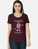 C-Labs Please use me ipadiku "Brain" Women's Classic T-Shirt Maroon Front_1_c_25