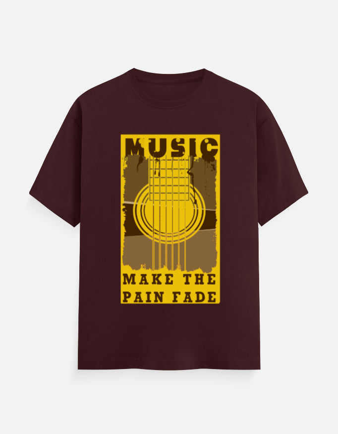 C-Labs Music Make The Pain Fade Classic Crew T-Shirt Maroon Front_1_c_25_d7c79dd9-002f-4fe8-843f-c33fc56541c1