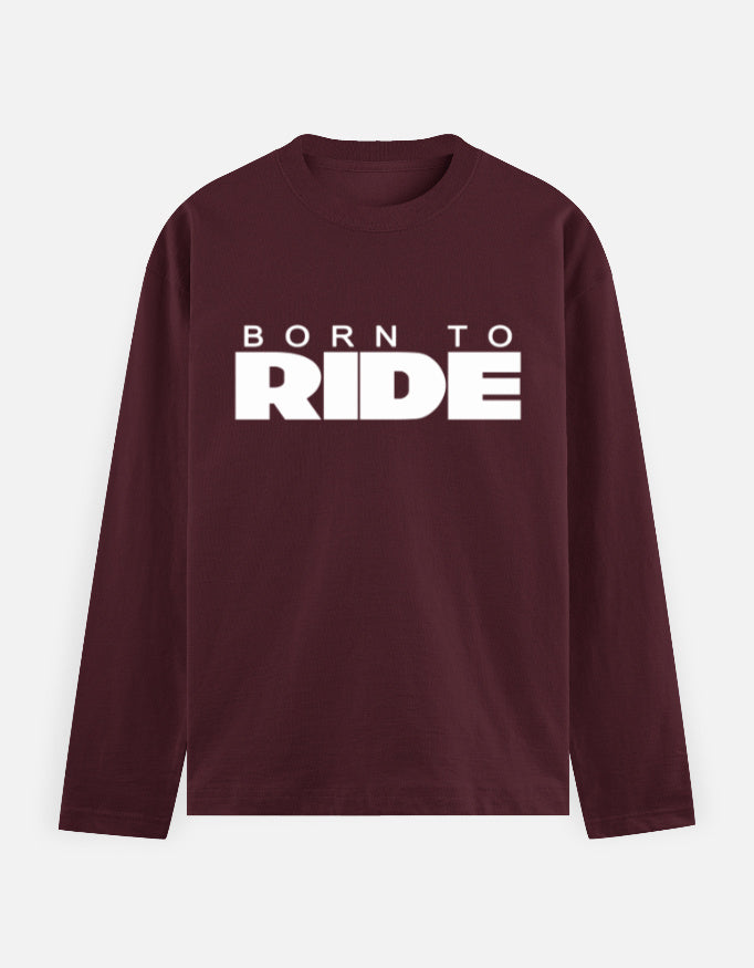 C-Labs Born To Ride Full Sleeve T-Shirt Maroon Front_1_c_25_dab03617-5ade-4dd4-a49c-8b8fa2bfd22a