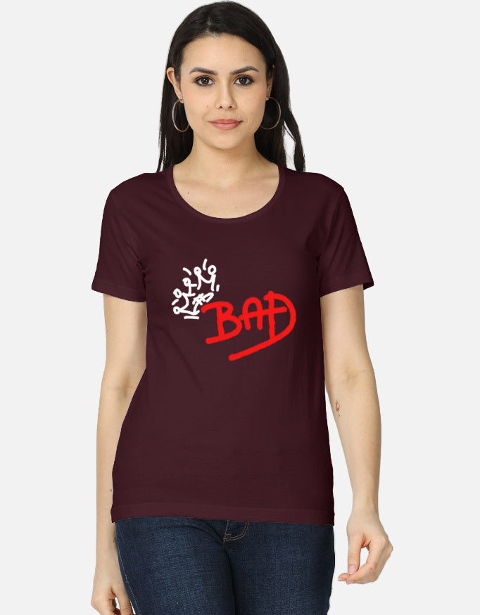 C-Labs Bad Women's Classic T-Shirt Maroon Front_1_c_25_e0001107-1ee0-4216-a3fb-029daf640c2b