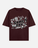 C-Labs Game Day CSK theme Oversized Classic T-Shirt Maroon Front_1_c_25_e0219247-cf56-4684-9acf-9dbc2dd69109