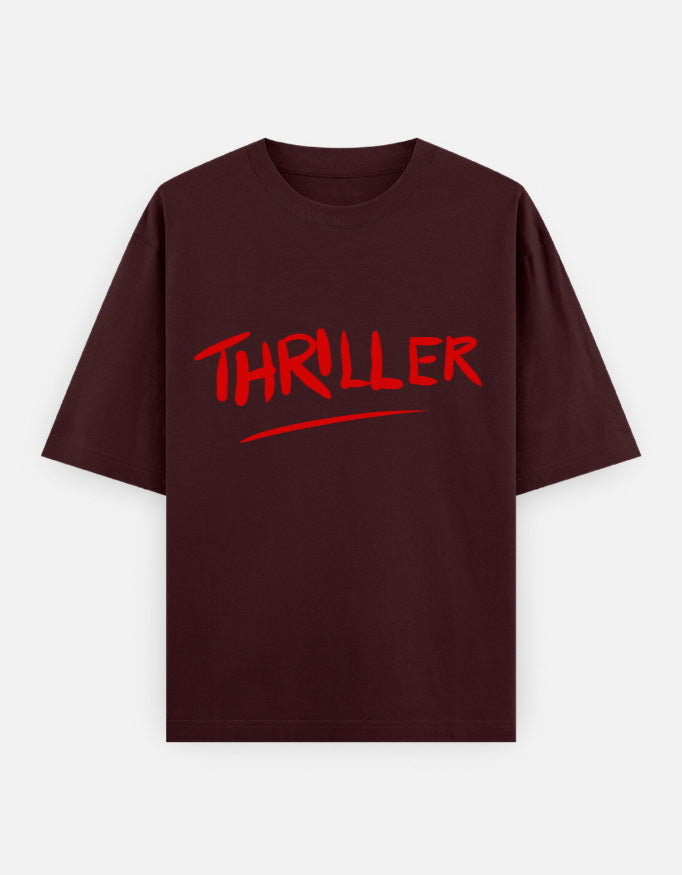 C-Labs Thriller Oversized Classic T-Shirt Maroon Front_1_c_25_e2aceb48-7dde-4de7-a330-e8a6982663f0