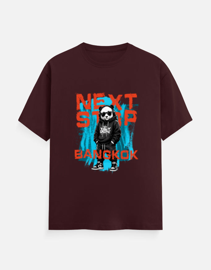 C-Labs Next Stop: Bangkok Classic Crew T-Shirt Maroon Front_1_c_25_e787ff87-c5df-4bcd-bb07-a1a3576875c7