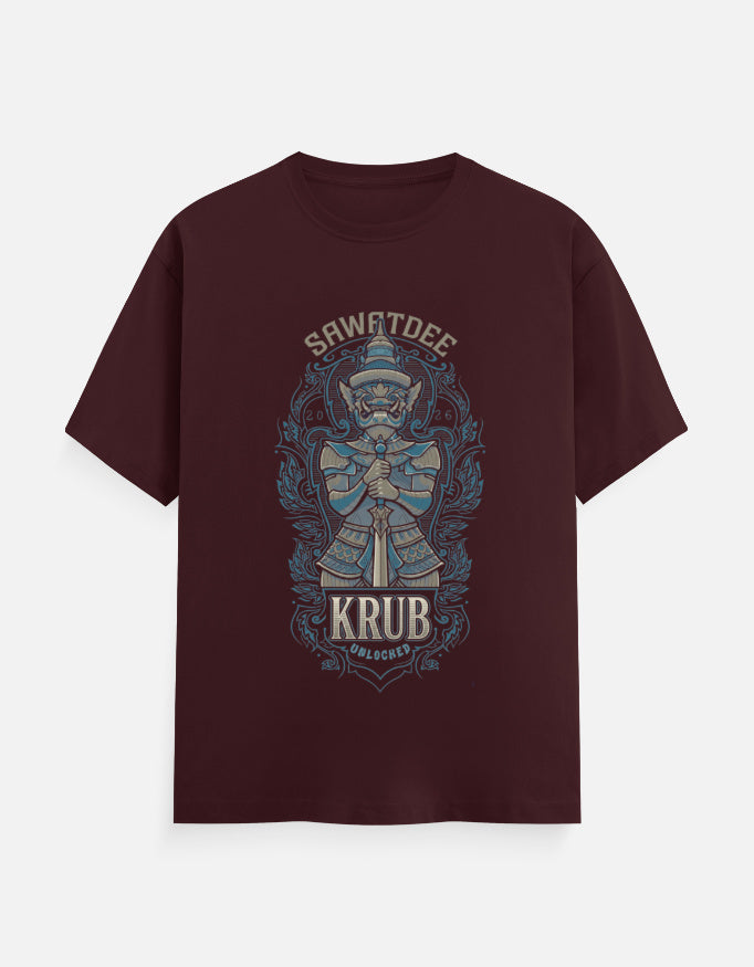 C-Labs Sawatdee Krub Classic Crew T-Shirt Maroon Front_1_c_25_f4e91f86-3716-4f0d-a3f5-cbcfdf396925