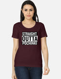 C-Labs Straight Outta Pochinki Women's Classic T-Shirt Maroon Front_1_c_25_f4fba753-e3a8-4a5b-be6e-f9e534d09e91