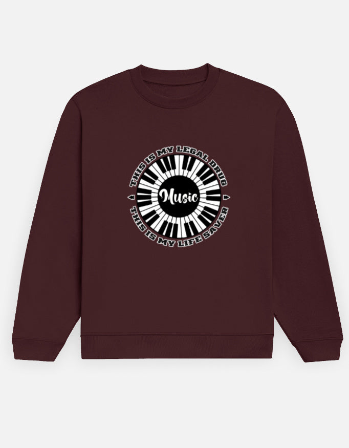 C-Labs Music Is My Drug Sweatshirt Maroon Front_1_c_25_f816d781-1596-4e97-9aa1-4edcc6c03bf5