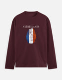 C-Labs Netherlands Full Sleeve T-Shirt Maroon Front_1_c_25_fac88df1-c12c-4dab-a90e-bc12e6684cbb