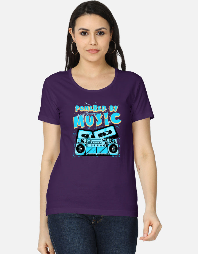 C-Labs Powered By Music Women's Classic T-Shirt Purple Front_1_c_26_1029758e-9ae9-475b-9782-218eb88c7824