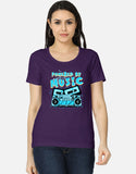 C-Labs Powered By Music Women's Classic T-Shirt Purple Front_1_c_26_1029758e-9ae9-475b-9782-218eb88c7824
