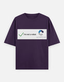 C-Labs I'm Not a Robot Oversized Classic T-Shirt Purple Front_1_c_26_11b4c71b-2dab-4e93-9ed7-ebd549bc3a3a