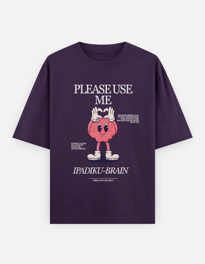 C-Labs Please use me ipadiku "Brain" Oversized Classic T-Shirt Purple Front_1_c_26_20a7ebcf-2987-42ae-a6c0-3c8a62223879