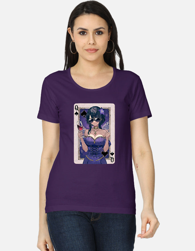 C-Labs Queen Spade Women's Classic T-Shirt Purple Front_1_c_26_39c07bb3-8416-4c53-b40f-7fa16a55f832