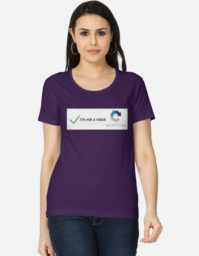C-Labs I'm Not a Robot Women's Classic T-Shirt Purple Front_1_c_26_45031108-8146-42b1-8373-06ff0c677e29