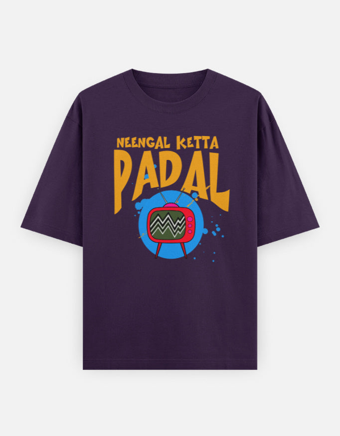C-Labs Neengal Ketta Padal Oversized Classic T-Shirt Purple Front_1_c_26_584514f8-2b43-45e3-a1e4-e118c19e361d