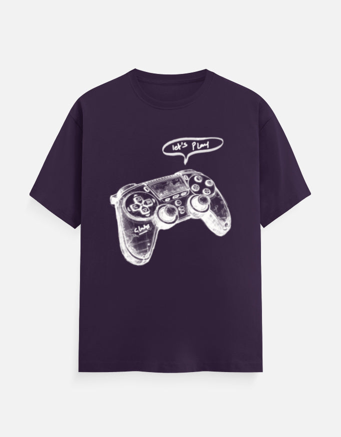 C-Labs Let's Play Classic Crew T-Shirt Purple Front_1_c_26_6a093fad-1167-402d-851f-7a788c127aa7